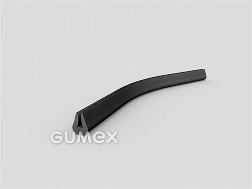 "U" Gummiprofil, 12x9/4mm, 60°ShA, EPDM, -40°C/+100°C, schwarz, 